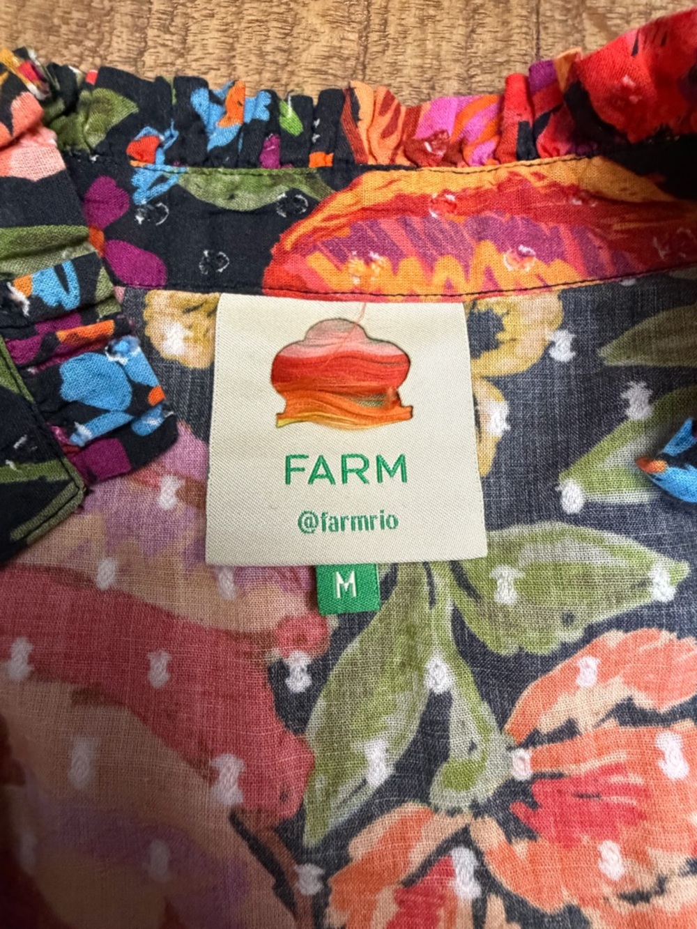 Farm Rio Red Spring Bananas Blouse - Picture 5 of 11